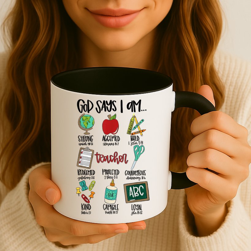 God Says I Am Teacher Mug