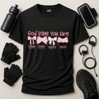 God Says I Am Coquette Cooling Performance Crew T-Shirt