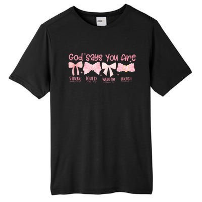 God Says I Am Coquette Tall Fusion ChromaSoft Performance T-Shirt