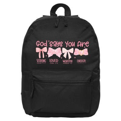 God Says I Am Coquette 16 in Basic Backpack