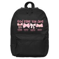 God Says I Am Coquette 16 in Basic Backpack