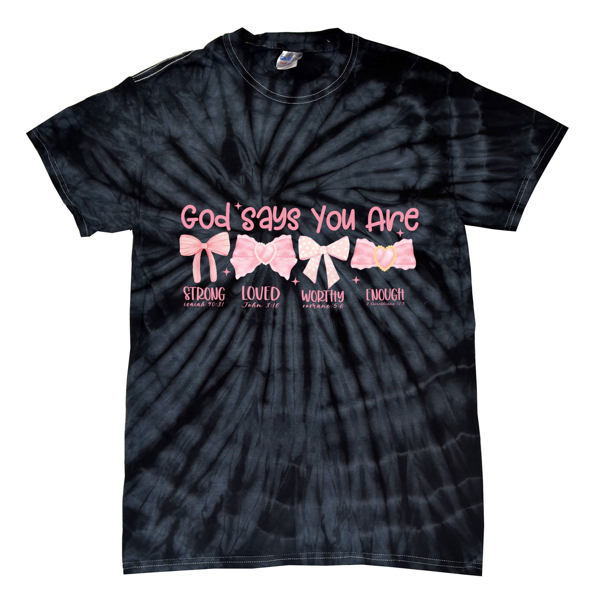God Says I Am Coquette Tie-Dye T-Shirt
