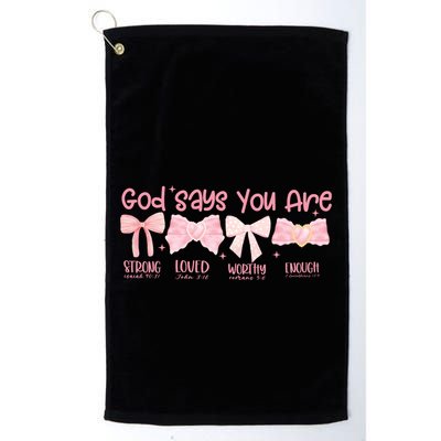 God Says I Am Coquette Golf Towel