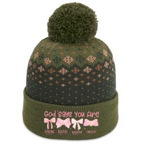 God Says I Am Coquette The Baniff Cuffed Pom Beanie