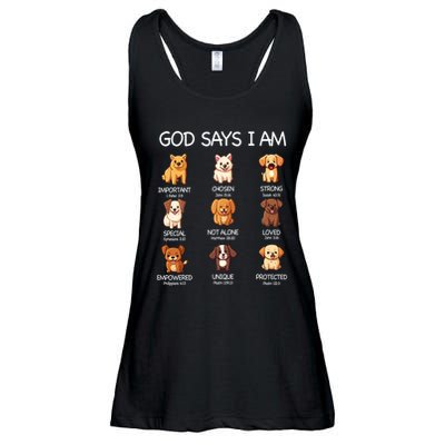 God Says I Am Cute Dogs Bible Verse Christian Ladies Essential Flowy Tank