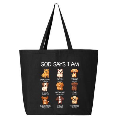 God Says I Am Cute Dogs Bible Verse Christian 25L Jumbo Tote