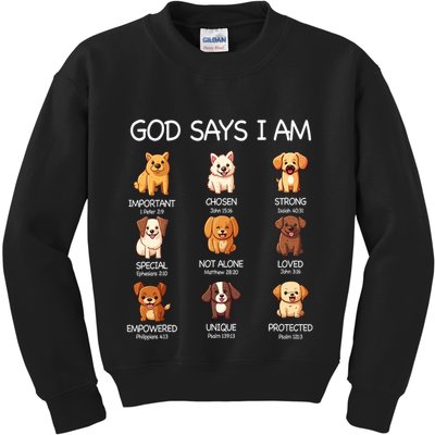 God Says I Am Cute Dogs Bible Verse Christian Kids Sweatshirt