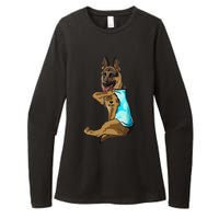 German Shepherd I Love Mom Tattoo Womens CVC Long Sleeve Shirt