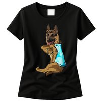 German Shepherd I Love Mom Tattoo Women's T-Shirt