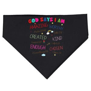 God Says I Am C.R.A.Y.O.N Drawing Bible Christian USA-Made Doggie Bandana