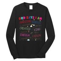 God Says I Am C.R.A.Y.O.N Drawing Bible Christian Long Sleeve Shirt