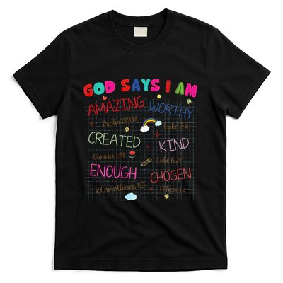 God Says I Am C.R.A.Y.O.N Drawing Bible Christian T-Shirt