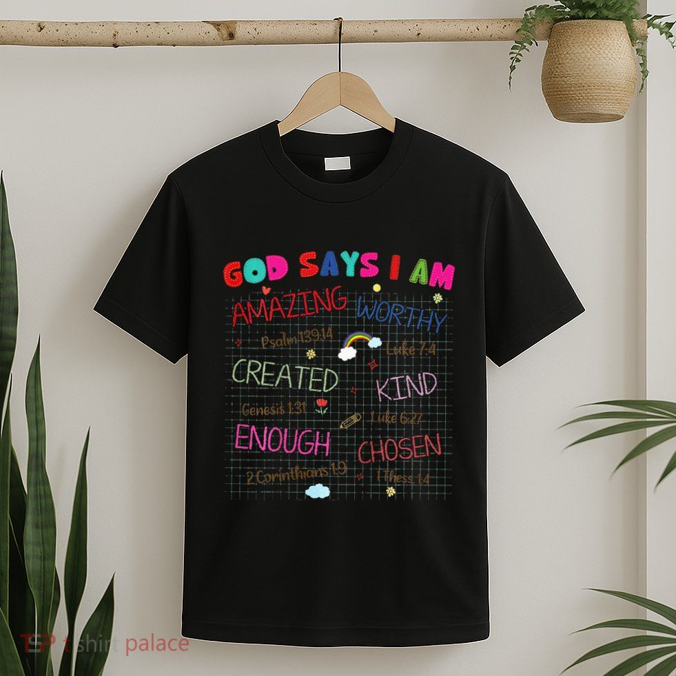 God Says I Am C.R.A.Y.O.N Drawing Bible Christian T-Shirt