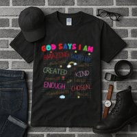 God Says I Am C.R.A.Y.O.N Drawing Bible Christian Tall T-Shirt