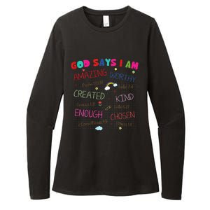 God Says I Am C.R.A.Y.O.N Drawing Bible Christian Womens CVC Long Sleeve Shirt