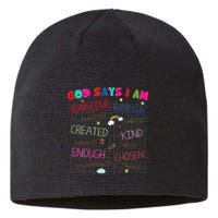 God Says I Am C.R.A.Y.O.N Drawing Bible Christian Sustainable Beanie