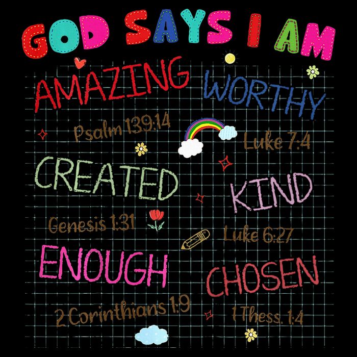 God Says I Am C.R.A.Y.O.N Drawing Bible Christian Sustainable Beanie