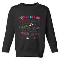 God Says I Am C.R.A.Y.O.N Drawing Bible Christian Toddler Sweatshirt