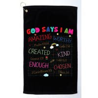 God Says I Am C.R.A.Y.O.N Drawing Bible Christian Golf Towel