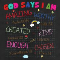 God Says I Am C.R.A.Y.O.N Drawing Bible Christian Golf Towel