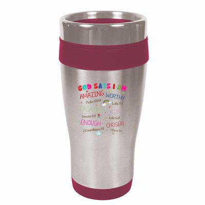 God Says I Am C.R.A.Y.O.N Drawing Bible Christian 16oz Travel Tumbler