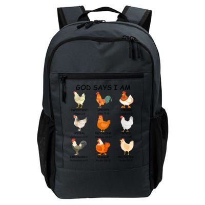 God Says I Am Chicken Christian Bible Funny Farm Chicken Daily Commute Backpack