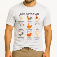 God Says I Am Chicken Christian Bible Funny Farm Chicken Cooling Performance Crew T-Shirt
