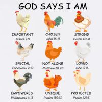God Says I Am Chicken Christian Bible Funny Farm Chicken Cooling Performance Crew T-Shirt