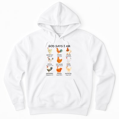 God Says I Am Chicken Christian Bible Funny Farm Chicken Hoodie