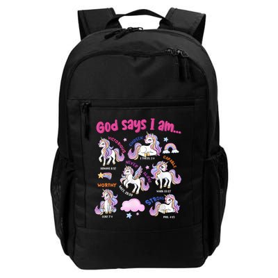 God Says I Am Cute Unicorn Bible Verse Backpack