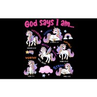 God Says I Am Cute Unicorn Bible Verse Bumper Sticker