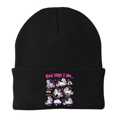 God Says I Am Cute Unicorn Bible Verse Beanie