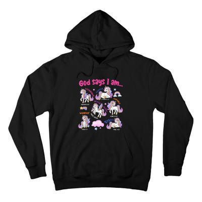 God Says I Am Cute Unicorn Bible Verse Tall Hoodie