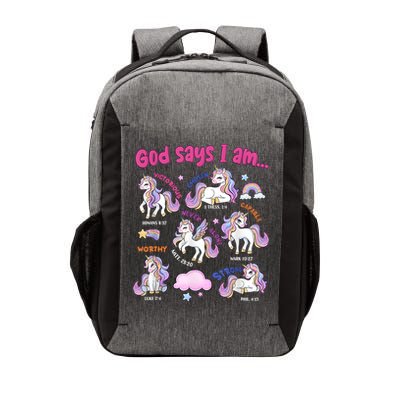 God Says I Am Cute Unicorn Bible Verse Vector Backpack