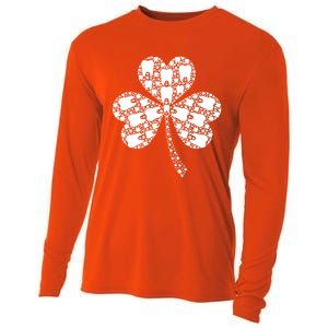 Green Shamrock Irish Dentist Tooth St Patrick's Day Dental Gift Cooling Performance Long Sleeve Crew