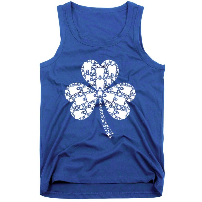 Green Shamrock Irish Dentist Tooth St Patrick's Day Dental Gift Tank Top