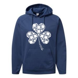 Green Shamrock Irish Dentist Tooth St Patrick's Day Dental Gift Performance Fleece Hoodie