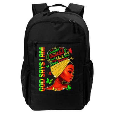 God Says I Am Black Melanin Black History Month Juneteenth Backpack