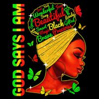 God Says I Am Black Melanin Black History Month Juneteenth Visor