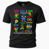 God Says I Am Be Kind Autism Awareness  Cooling Performance Crew T-Shirt
