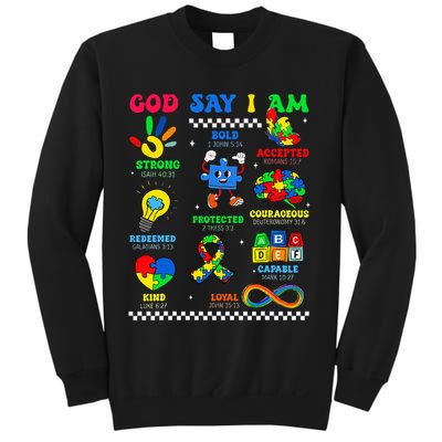 God Says I Am Be Kind Autism Awareness  Sweatshirt
