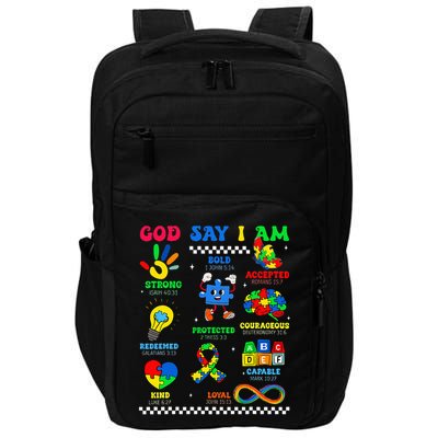 God Says I Am Be Kind Autism Awareness  Impact Tech Backpack