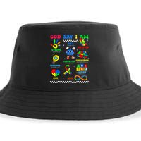 God Says I Am Be Kind Autism Awareness  Sustainable Bucket Hat
