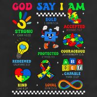God Says I Am Be Kind Autism Awareness  Adult Drive Performance Visor