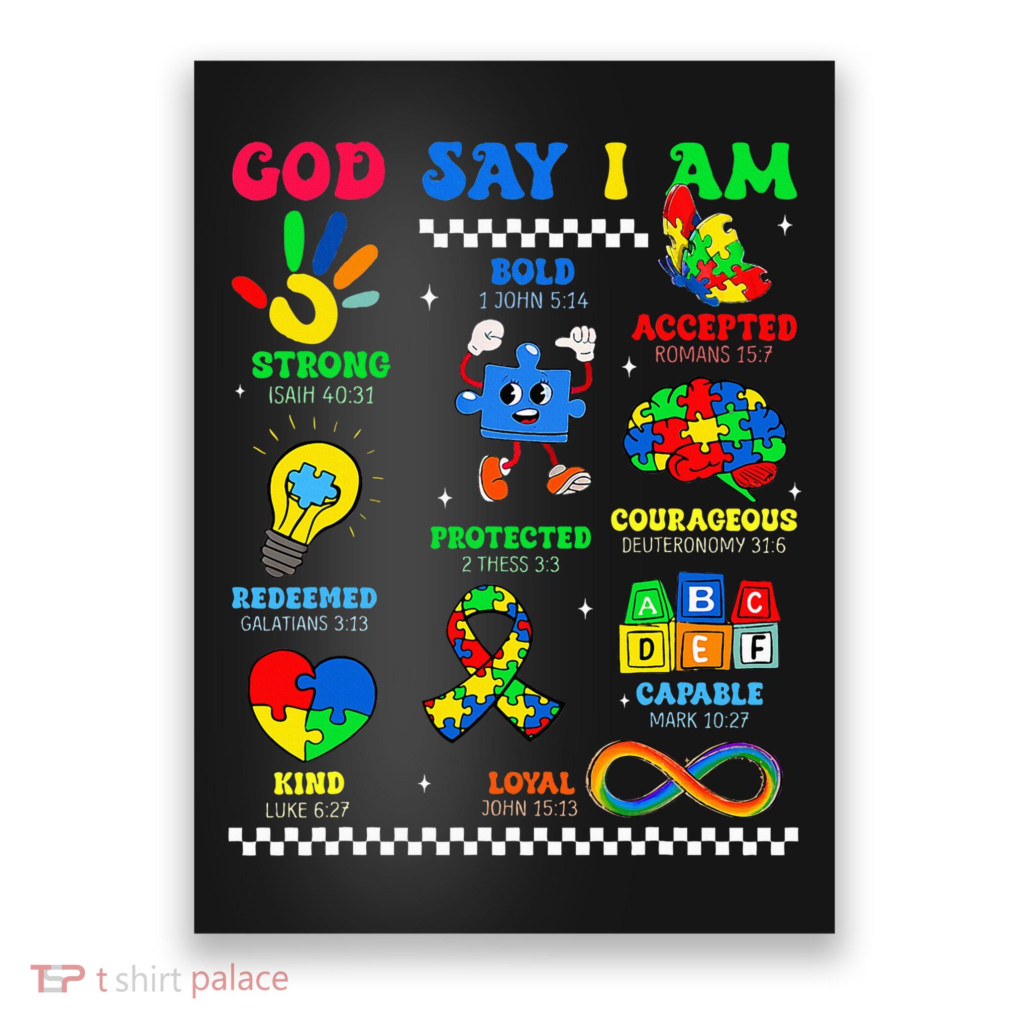 God Says I Am Be Kind Autism Awareness  Poster