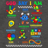God Says I Am Be Kind Autism Awareness  Vector Backpack