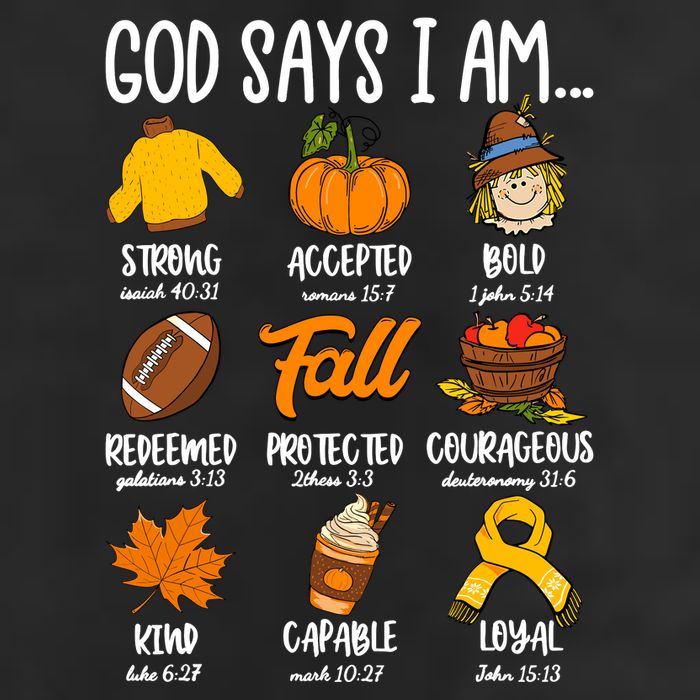 God Says I Am Fall Vibes Autumn Christian Garment-Dyed Fleece Hoodie