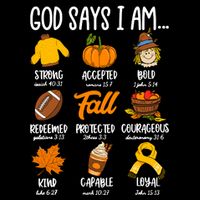 God Says I Am Fall Vibes Autumn Christian Wool Snapback Cap