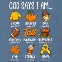God Says I Am Fall Vibes Autumn Christian Garment-Dyed Sweatshirt