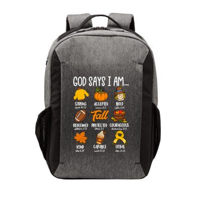 God Says I Am Fall Vibes Autumn Christian Vector Backpack